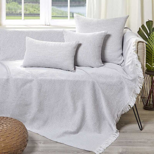 Bed&Bath Decorative Pillow Case from 100% Cotton White 30x50cm