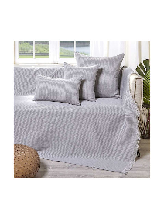 Bed&Bath Διακοσμητική Μαξιλαροθήκη από 100% Βαμβάκι Silver 30x50εκ.