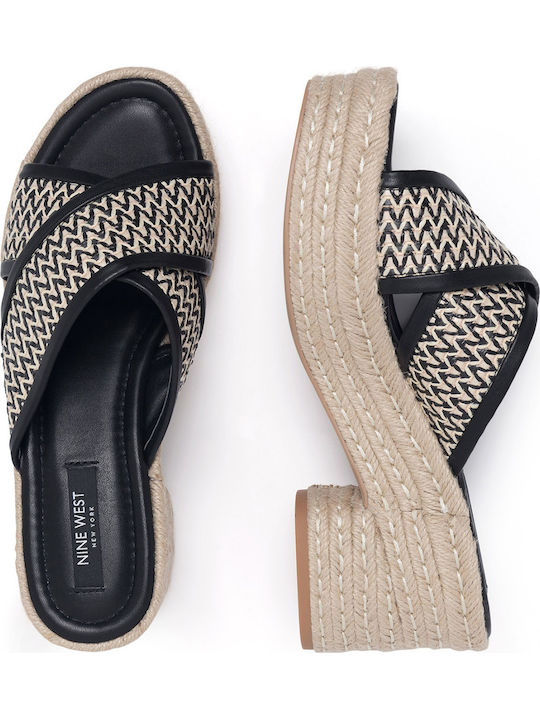 Women's Mules with Chunky Low Heel in Black Color