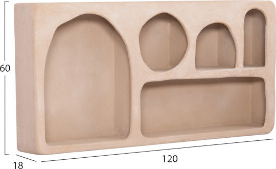 Home Markt Ραφι Τοιχου Σειρα Santorini Hm18063.02 Mdf Καφε 120x18x60υεκ