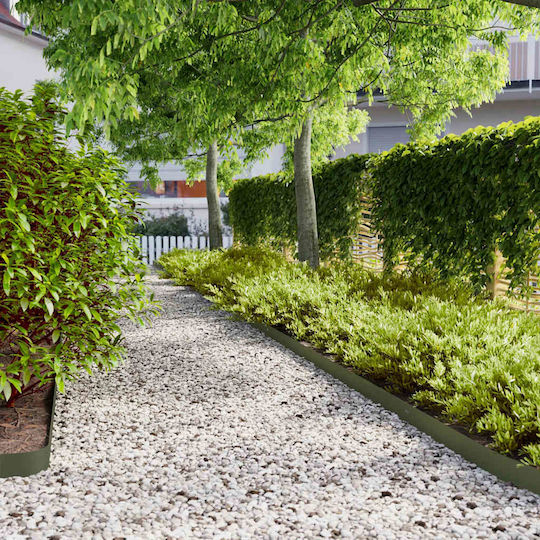 vidaXL Metal Garden Border in Gray Color 1.03m x 10cm