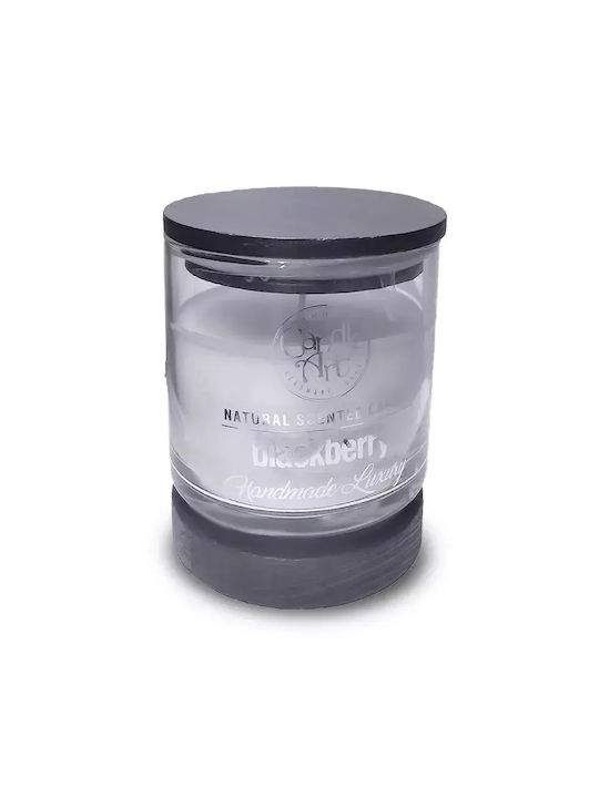 Candle N' Art Handmade Luxury Scented Candle Wooden Base Blackberry Plant-Based Scented Candle Palm Oil Blackberry 300ml