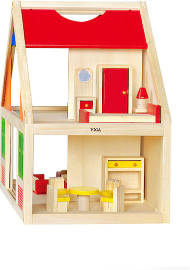 Viga Toys Ξύλινο Κουκλόσπιτο 26.5εκ.