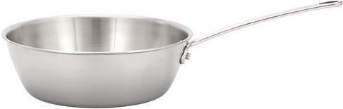 Stellar Eclipse Deep Frying Pan Stainless Steel Aluminum 24 Cm Silver