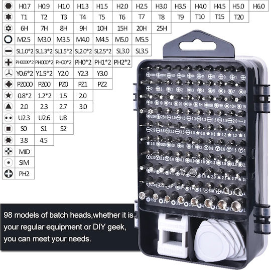 Mobile Phone Service Tool Set Precision Screwdriver Bits 115pcs 24900-01 OEM