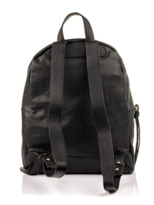 Leder Damentasche Rucksack Schwarz