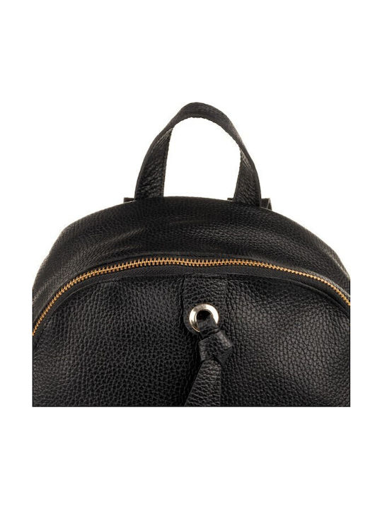 Leder Damentasche Rucksack Schwarz