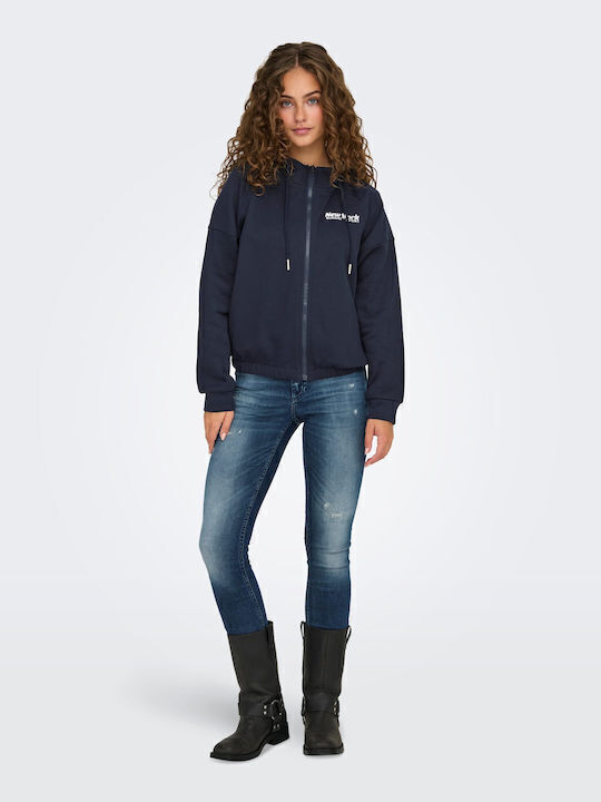 Damen Sweatshirtjacke Kapuzen Dark Blue
