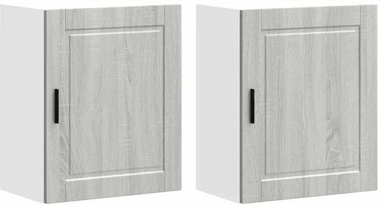 Dulapuri de bucătărie de perete Vidaxl 2 buc Porto gri Sonoma 50x31x60cm maro