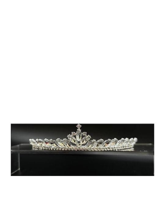 Νυφική Τιάρα Ζιργκόν Οβάλ Στρόγγυλο Σχημά Valerie Wedding Tiara Ba014 Hair Duty Hrd-ba014