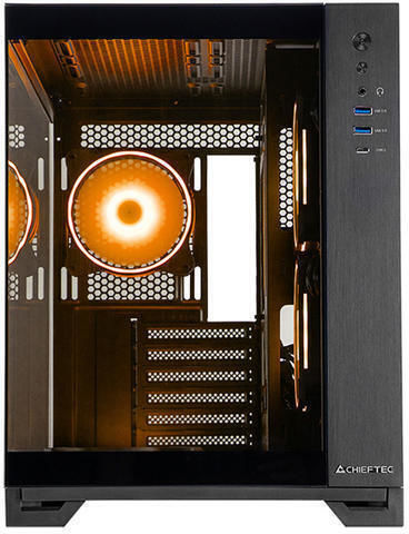 Chieftec Visio GM-30B-TG-OP Cube Κουτί Υπολογιστή με Πλαϊνό Παράθυρο Μαύρο