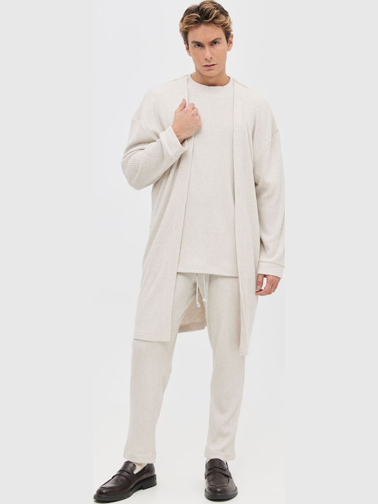 Herren Strickjacke Sand