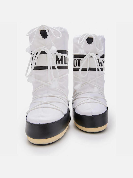Icon Kids Snow Ankle Boots with Laces White