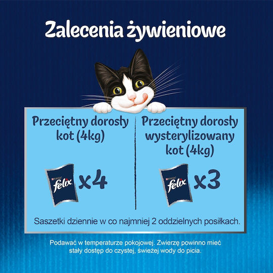 Felix Wet Food for Cats in Pouches with Chicken 85gr
