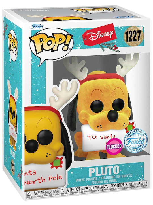 Funko Pop! Flocked Christmas: Disney - Pluto 1227 Special Edition