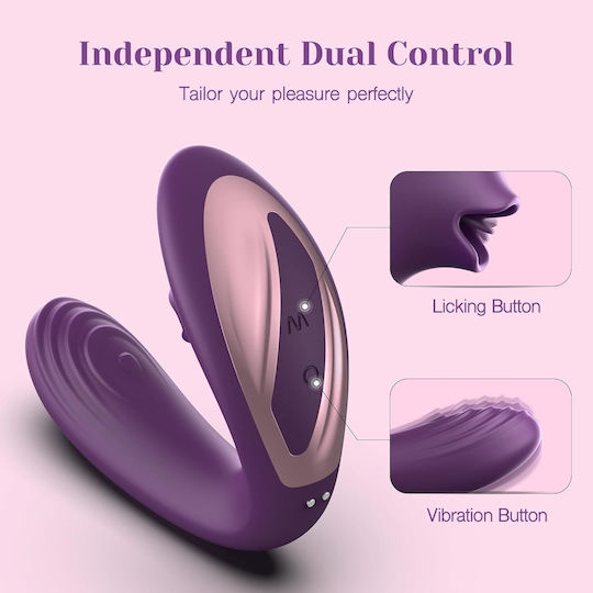 Tracy's Dog Juicy Double Vibrator with Remote Control 12cm Purple