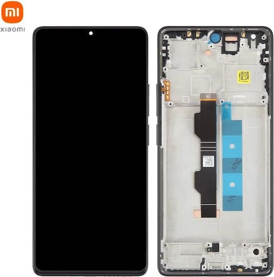 Xiaomi Οθόνη mit Touch-Mechanismus und Rahmen für Xiaomi Redmi Note 13 Pro 4G (Schwarz)