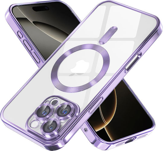 Techsuit Luxury Crystal MagSafe Back Cover Purple (iPhone 16 Pro Max)