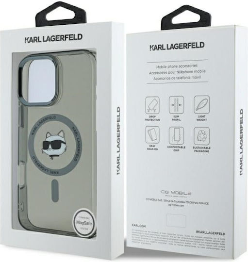 Karl Lagerfeld Case Iphone 16 Pro 6 3" Klhmp16lhlschk Black Hard Iml Metal Choupette Head Magsafe 3666339318222