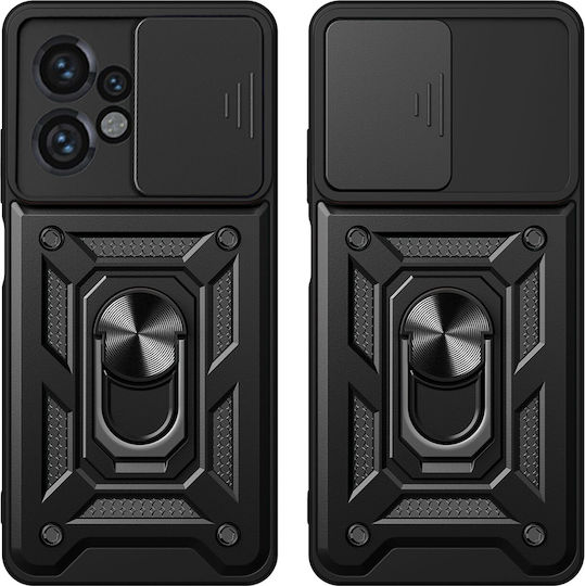 Techsuit Camshield Umschlag Rückseite Kunststoff / Silikon Schwarz (Motorola Moto G24 Leistung)