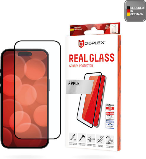 Displex Full Face Tempered Glass Black (iPhone 15 Plus / 16 Plus)