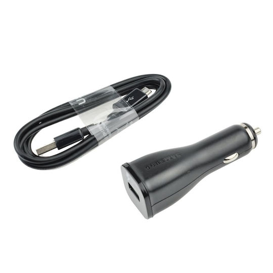 Samsung Φορτιστής με Θύρα USB-A και Καλώδιο micro USB Μαύρος (Eta-u90)