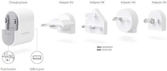 Vonmählen Φορτιστής Χωρίς Καλώδιο με Θύρα USB-A 18W Quick Charge 3.0 Λευκός (Unity)