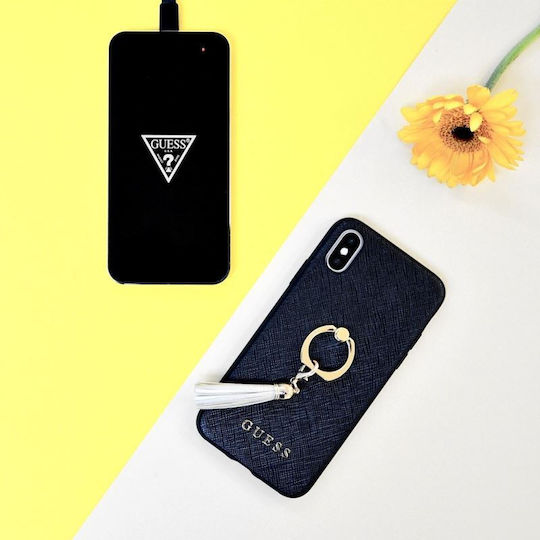 Guess Încărcător Wireless (Qi Pad) și Cablu micro USB 5W Negruς (GUWCP850TLBK)