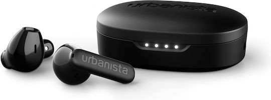 Urbanista Copenhagen 2 Earbud Bluetooth Handsfree Ακουστικά με Αντοχή στον Ιδρώτα και Θήκη Φόρτισης Midnight Black