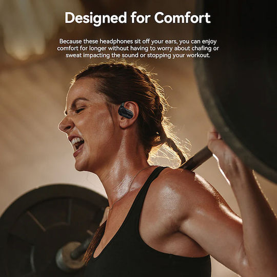 Vention OpenBeat O11 Open Ear Bluetooth Handsfree Ακουστικά με Αντοχή στον Ιδρώτα και Θήκη Φόρτισης Μαύρα