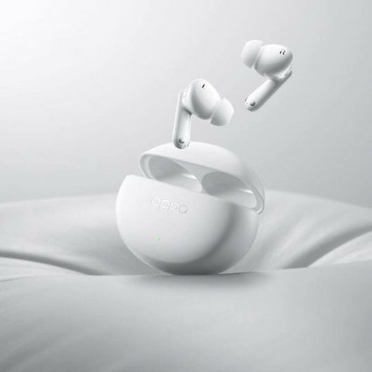Oppo Enco Air4 Pro In-ear Bluetooth Handsfree Ακουστικά με Αντοχή στον Ιδρώτα και Θήκη Φόρτισης Moonlight White