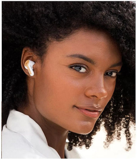 The House Of Marley Rebel Earbud Bluetooth Handsfree Ακουστικά με Θήκη Φόρτισης Cream