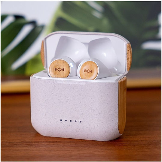 The House Of Marley Rebel Earbud Bluetooth Handsfree Ακουστικά με Θήκη Φόρτισης Cream