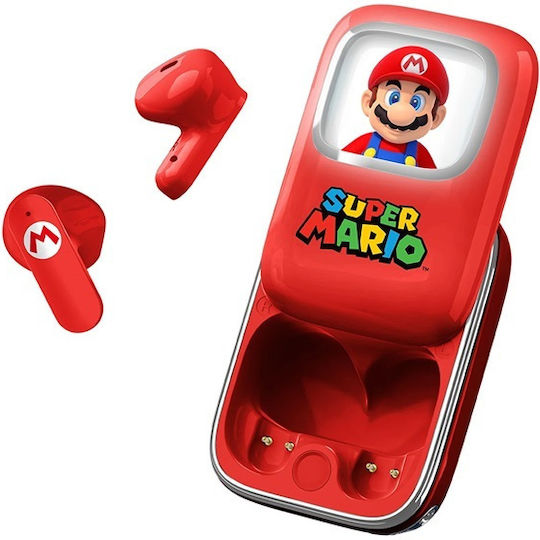 OTL Super Mario Slide In-Ear Bluetooth-Freisprecheinrichtung Kopfhörer mit Ladeetui Rot
