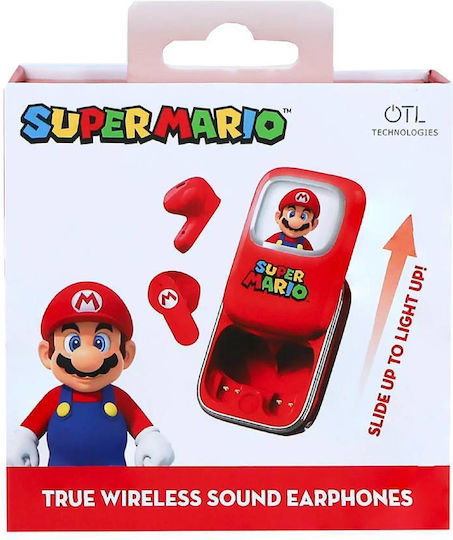 OTL Super Mario Slide In-Ear Bluetooth-Freisprecheinrichtung Kopfhörer mit Ladeetui Rot