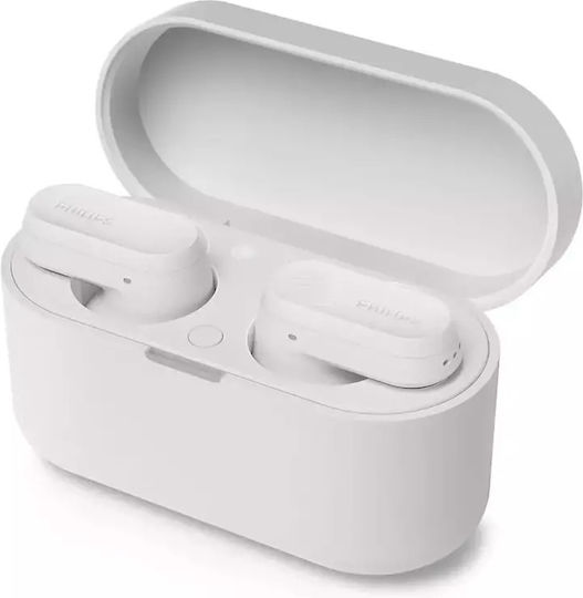 Philips TAT3509 In-ear Bluetooth Handsfree Ακουστικά με Αντοχή στον Ιδρώτα και Θήκη Φόρτισης Λευκά