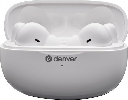 Denver TWE-49ENC In ear Bluetooth хендсфри Слушалки с Кутийка за Зареждане Бял