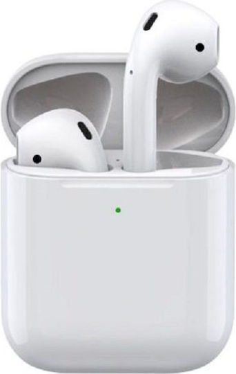 i15 Earbud Bluetooth Handsfree Ακουστικά με Θήκη Φόρτισης Λευκά