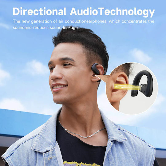 OneOdio OpenRock S In-ear Bluetooth Handsfree Căști cu Rezistență la Transpirație și Carcasă de Încărcare Negru