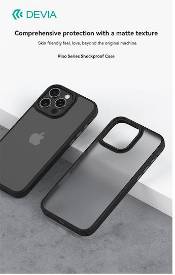 Devia Pino Back Cover Silicone / Plastic Black (iPhone 16 Plus)