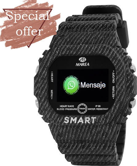 Marea B57008 40mm Smartwatch (Jean Rubber Strap)