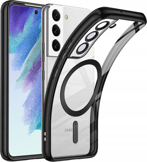 Carcasă Electro Magsafe pentru Samsung Galaxy S21 Fe Negru + Sticlă de Protecție Ecran