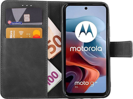 Lime Essential Magnet Book Piele artificială Gri (Moto G34)