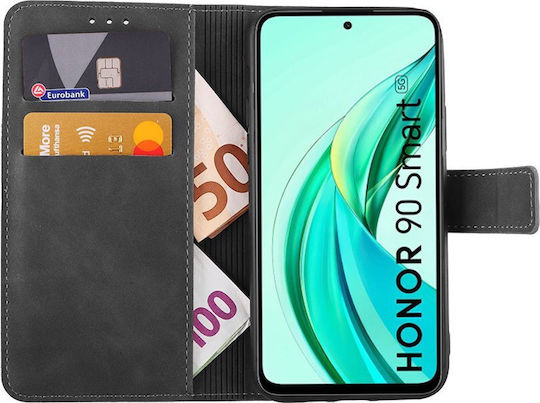 Lime Essential Magnet Book Δερματίνης Γκρι (Honor 90 Smart)