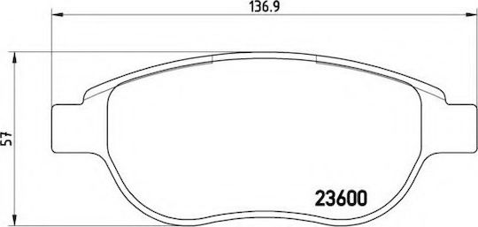 Brembo Bremsbelag Hinten für Citroen C3