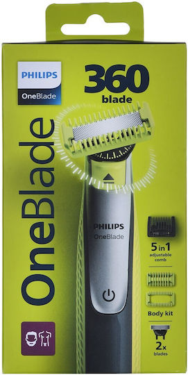 Philips OneBlade 360 QP2834/23 Ξυριστική Μηχανή Προσώπου / Σώματος Επαναφορτιζόμενη