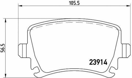 Brembo Brake Pad Rear for Volkswagen Touran