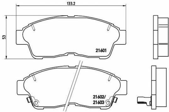 Brembo Σετ Τακάκια Πίσω για Toyota Camry