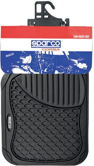 Sparco Σετ Μπροστινά και Πίσω Πατάκια Universal 4τμχ Τύπου Σκαφάκι Μαύρα