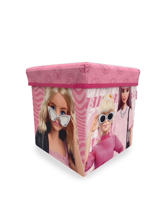 Dimcol Children's Storage Box made of Fabric Pink 30x30x30cm 1pcs